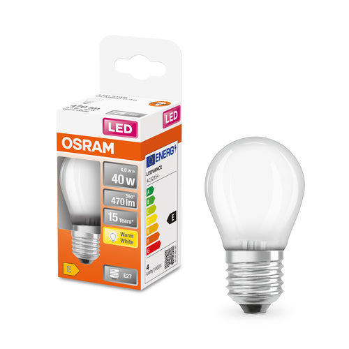OSRAM LED Retrofit Classic P LED Lampe matt (ex 40W) 4W / 2700K Warmweiß E27-Leuchtmittel-LEDVANCE Shop