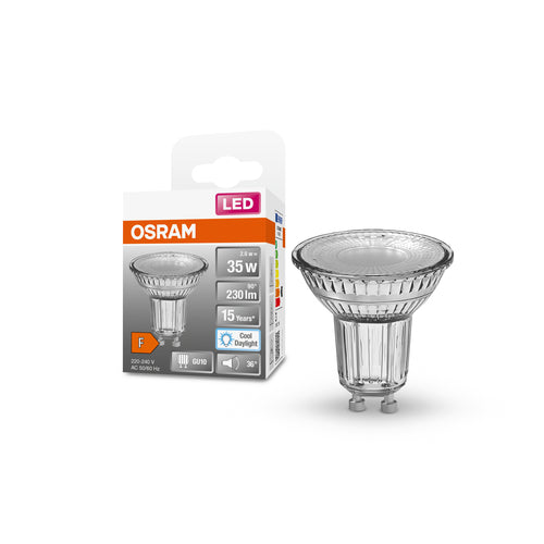 OSRAM LED LED STAR PAR16 Spot (ex 35W) 2,6W / 6500K Kaltweiß GU10-Leuchtmittel-LEDVANCE Shop