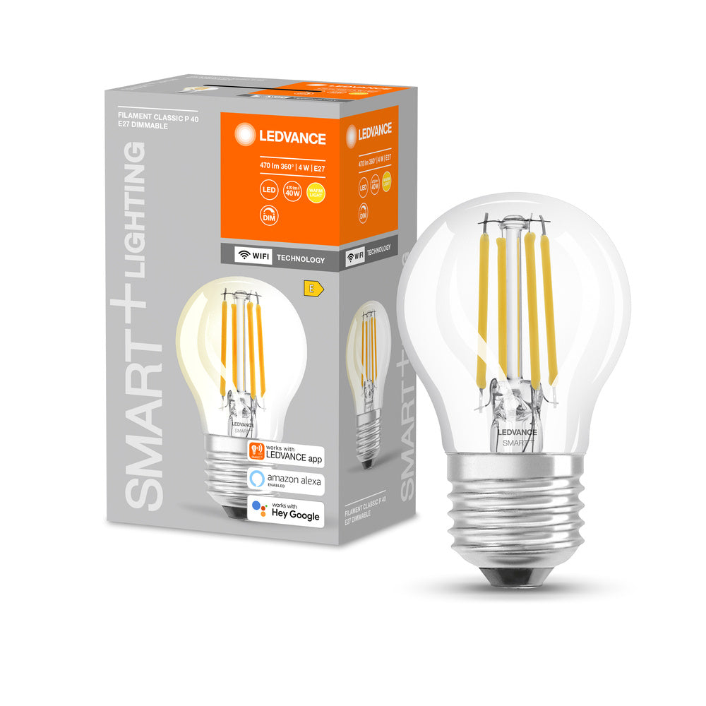 LEDVANCE Wifi SMART+ dimbare lamp 4W / 2700K warm wit E27