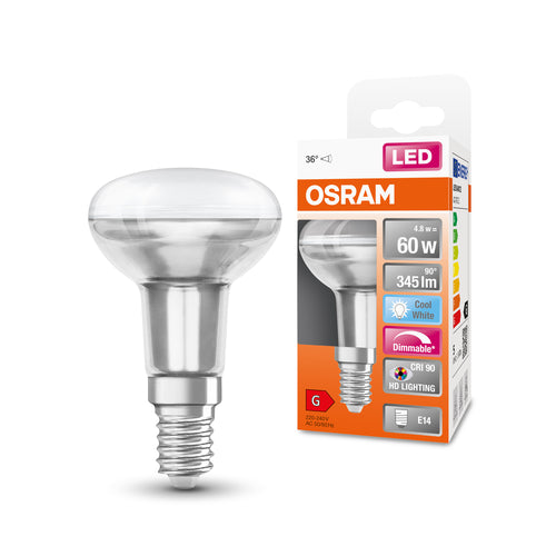 OSRAM Dimmbare LED Reflektor-Lampe LED SUPERSTAR + spot R50 GL 60 DIM 4,8W/940 E14 CRI90 BOX , Kaltweiß-Leuchtmittel-LEDVANCE Shop