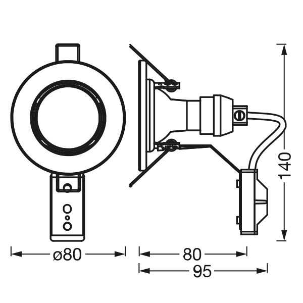 LEDVANCE Spot Einbauleuchten Ø 80mm im 5er-Pack, inkl. 5x GU10-OSRAM Leuchtmittel (5x 2.6W), gebürstetes Nickel, metallisches Gehäuse, IP20-Schutz-Einbaustrahler & Spots-LEDVANCE Shop