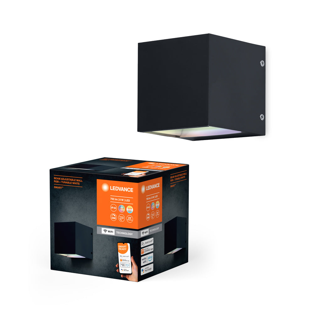 LEDVANCE Wifi SMART+ Beam Wandleuchte, RGB+, TW, 8W, 3000-6500K, Schwarz-LEDVANCE Shop