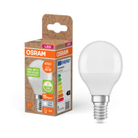 OSRAM LED Star Classic P 40 Lampe Recycled Plastic 4.9W Kaltweiß Frosted E14-Leuchtmittel-LEDVANCE Shop