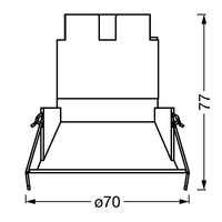 LEDVANCE SPOT TWIST Downlight Ø 70mm, weiß, 5W, 400lm, 830 WT-Einbaustrahler & Spots-LEDVANCE Shop