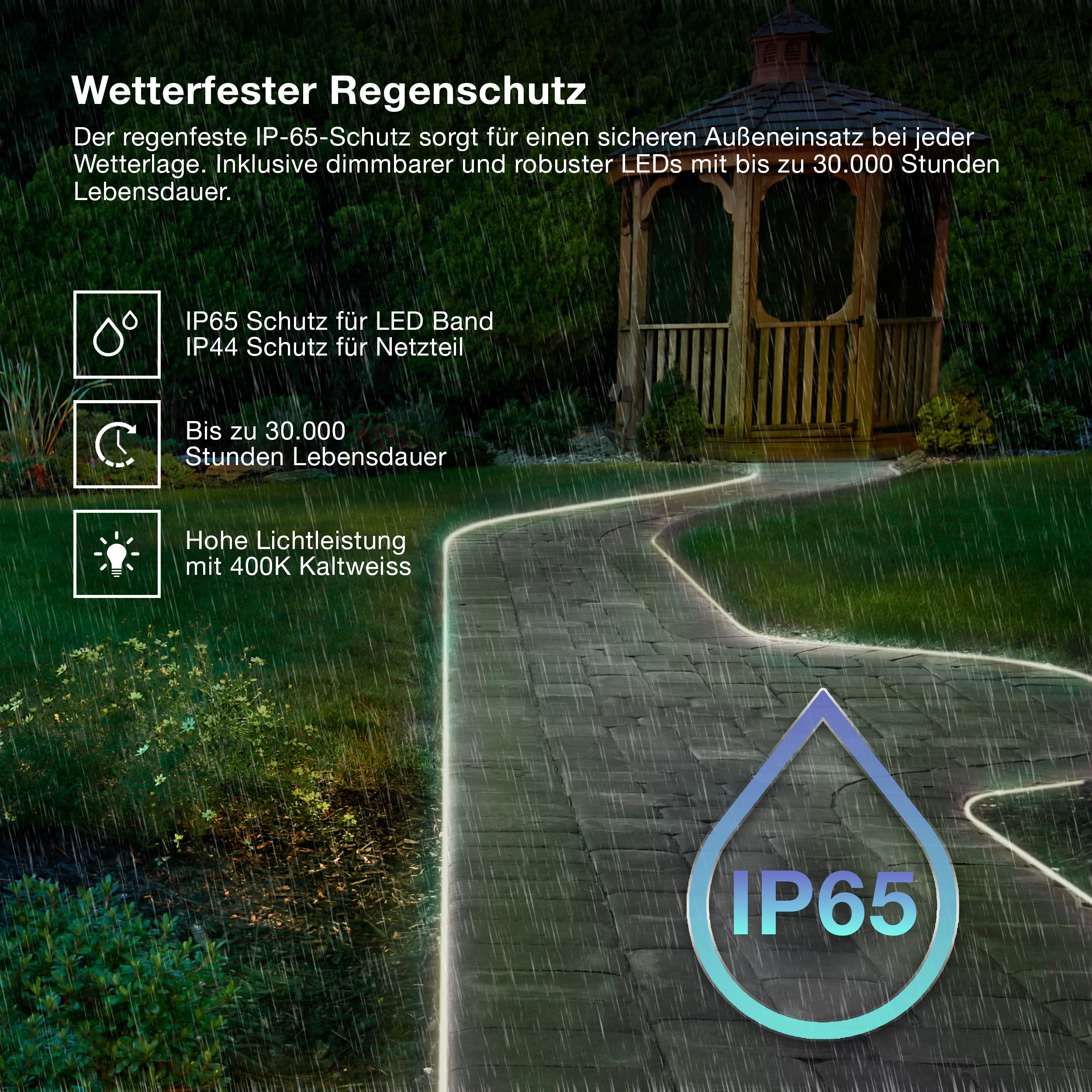 OSRAM OUTDOOR FLEX LED-strip IP65 Koel wit 4000K 15M IP65