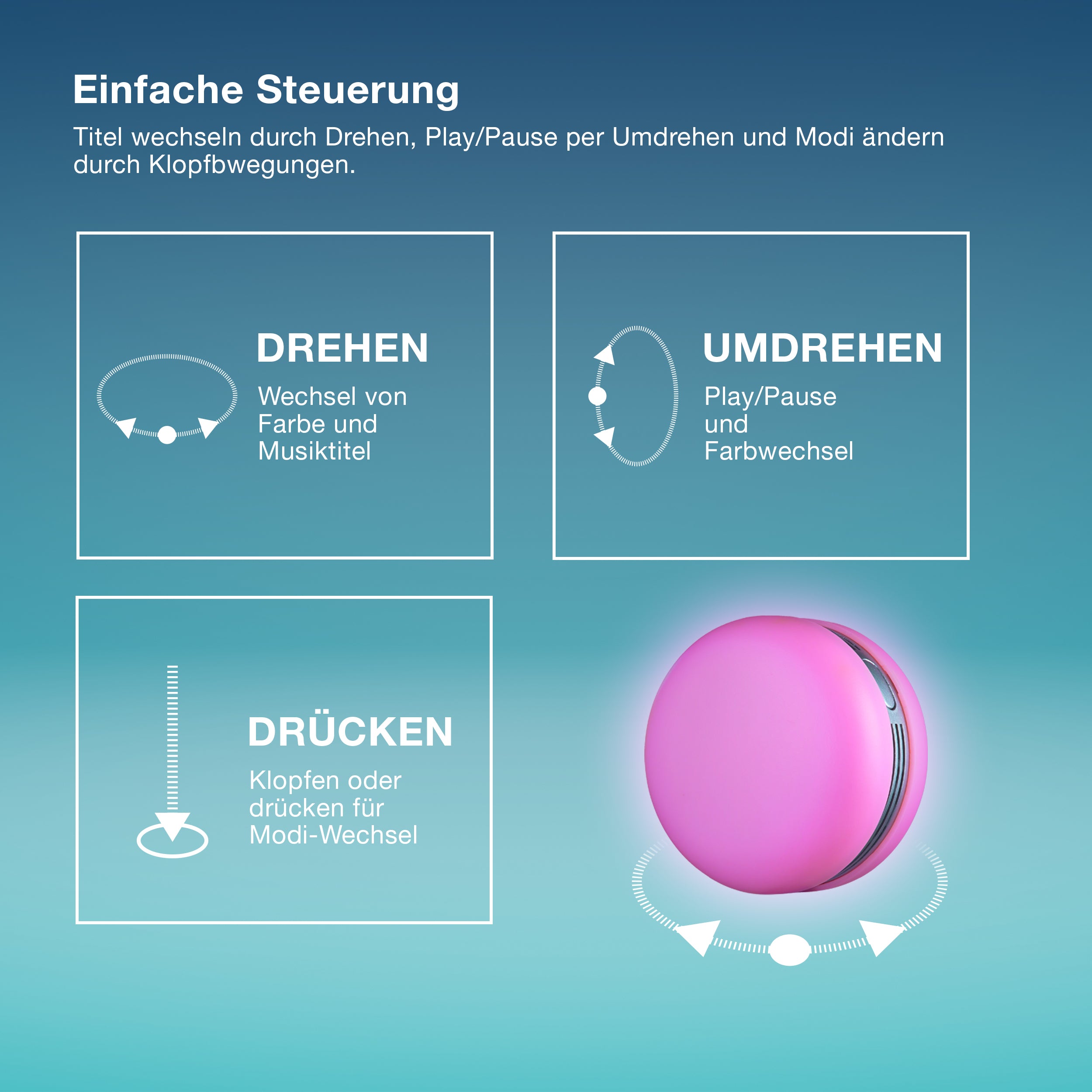 OSRAM Bluetooth SMART+ Macaron-luidspreker met bewegingsbediening, RGB-ledverlichting, groen