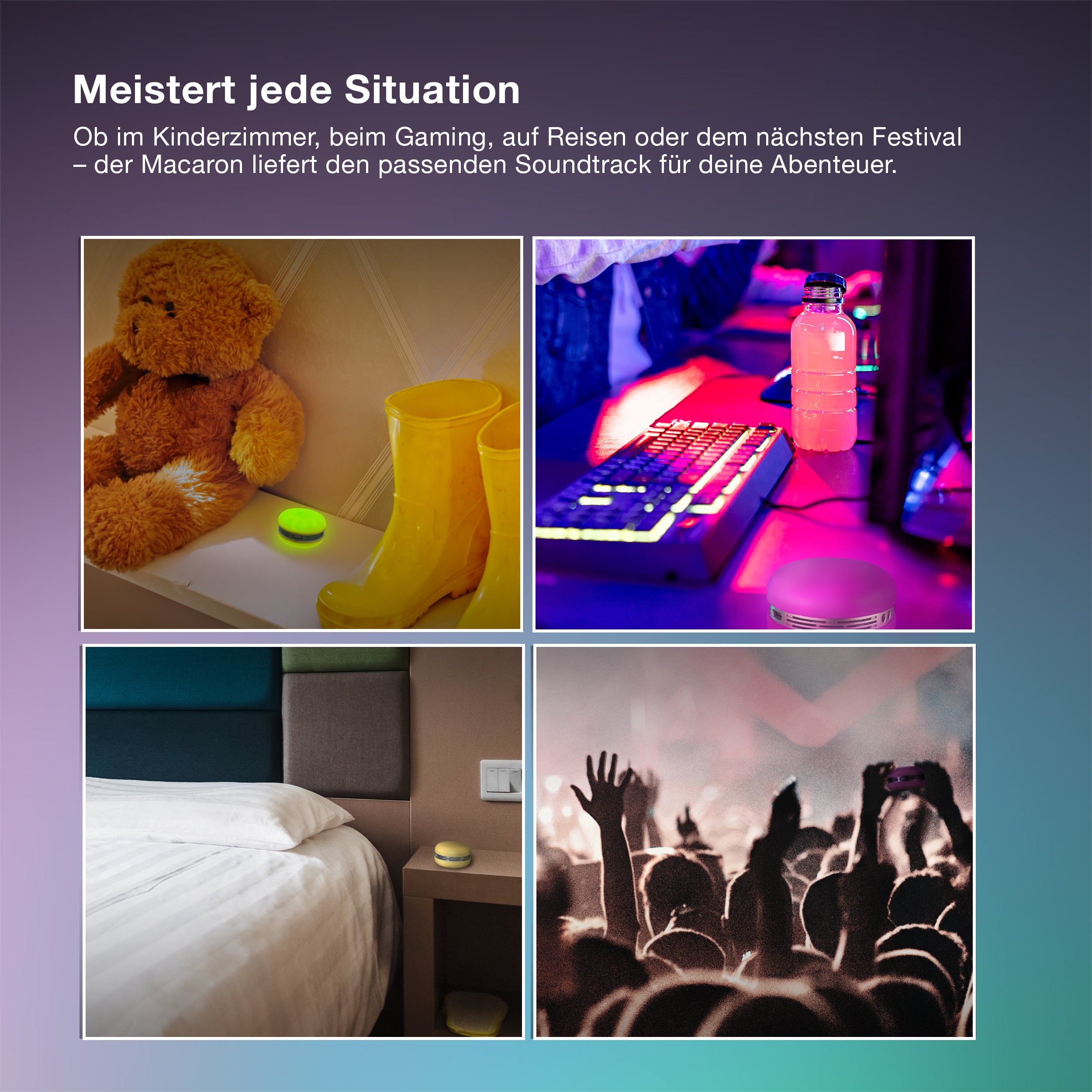 OSRAM Bluetooth SMART+ Macaron-luidspreker met bewegingsbediening, RGB-ledverlichting, groen