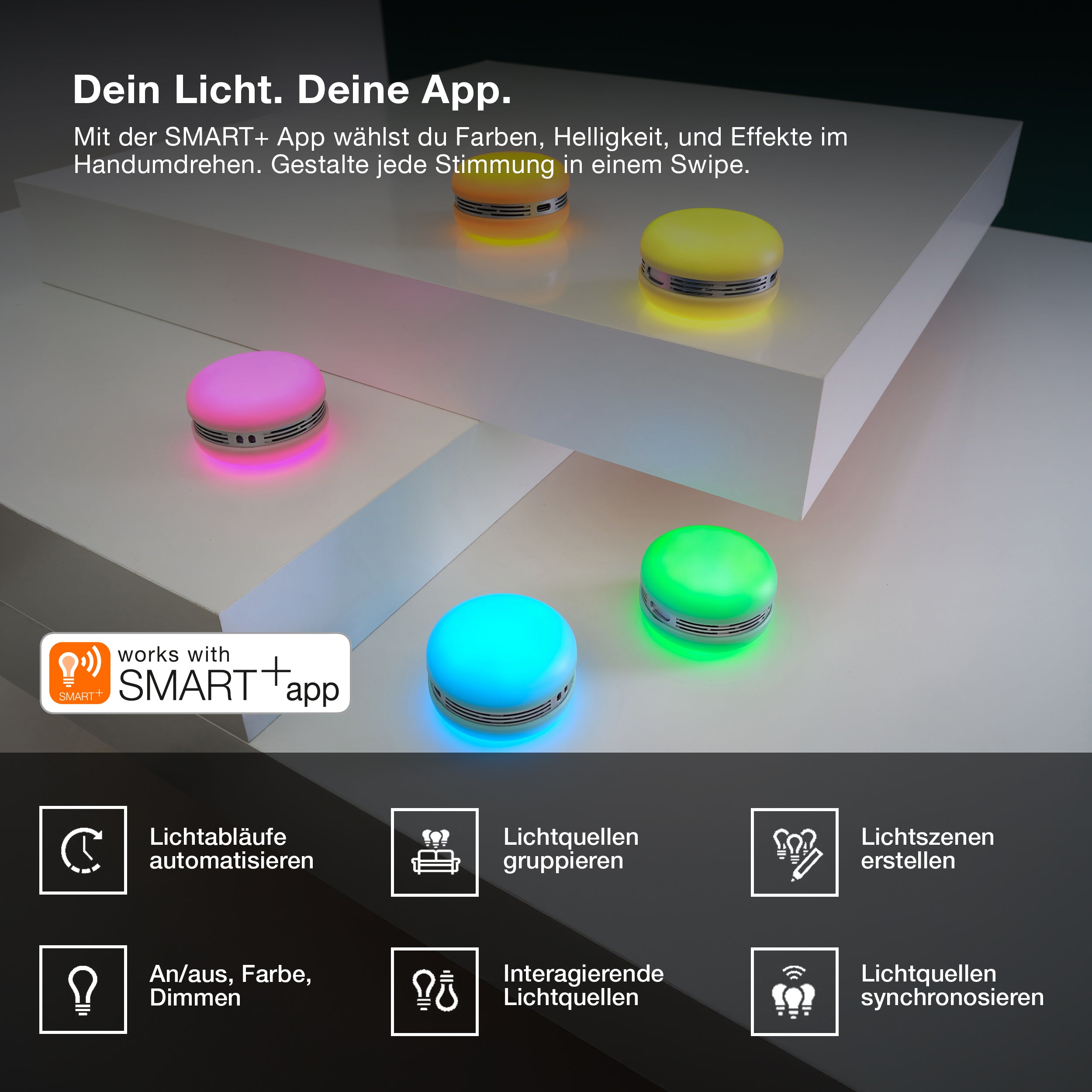 OSRAM Bluetooth SMART+ Macaron-luidspreker met bewegingsbediening, RGB-ledverlichting, groen