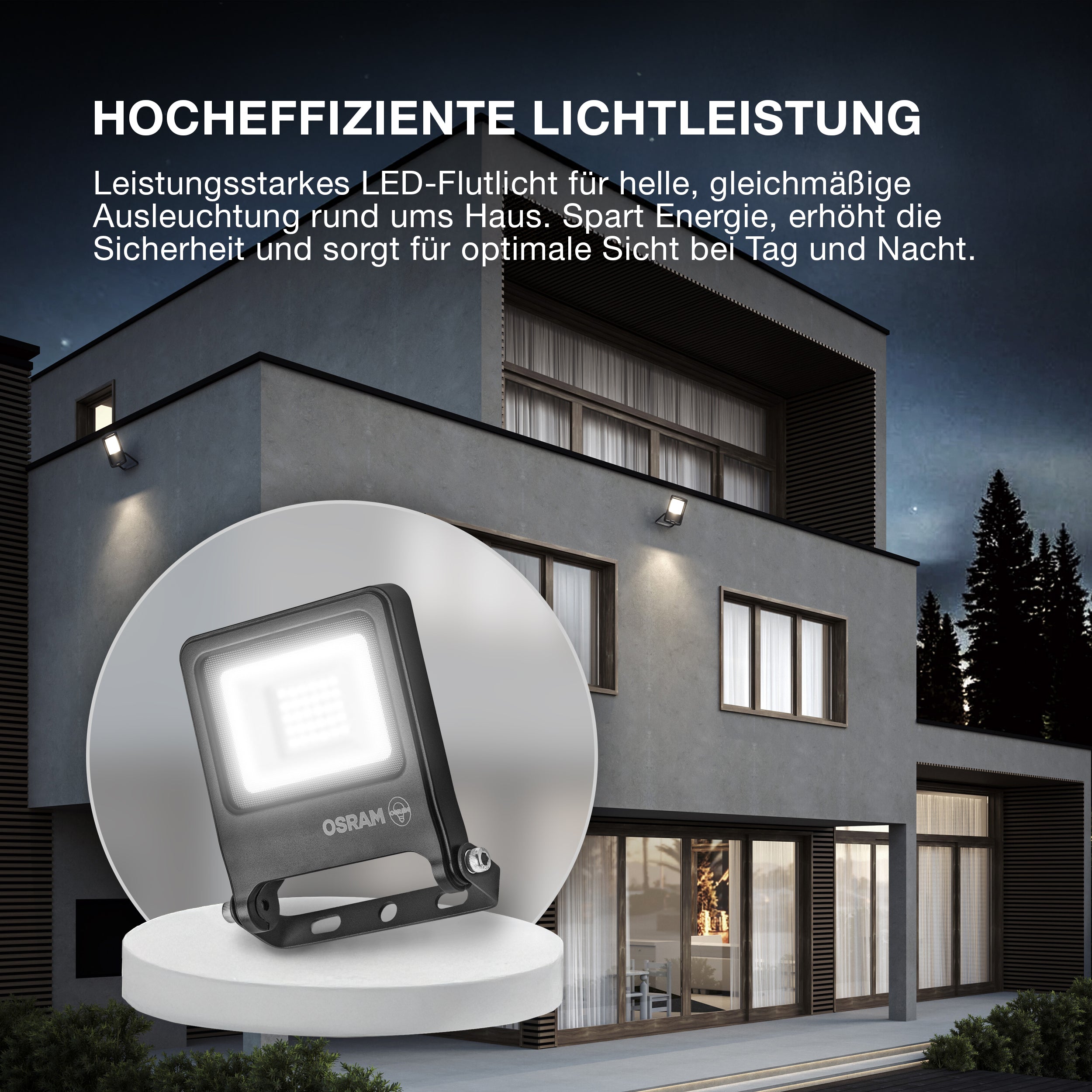 OSRAM ENDURA® LED Fluter, Leuchte für Außenanwendungen, 10W Warmweiß, 125,0 mm x 101,0 mm x 29,0 mm, ENDURA FLOOD