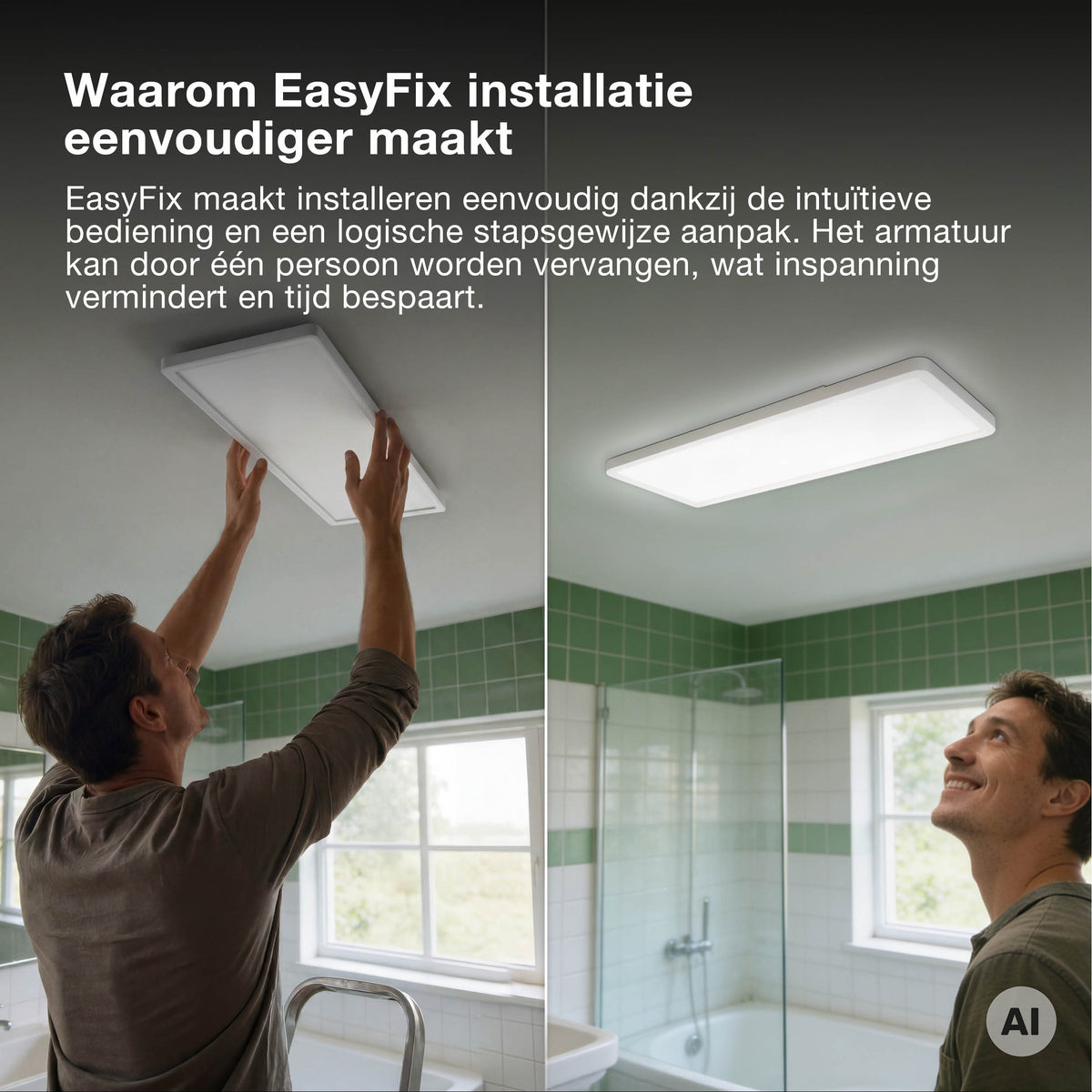 OSRAM Matter SMART+ PLANON SLIM EASYFIX LED Panel Backlight Deckenleuchte 58X20cm RGBTW DIM IP54, schwarz