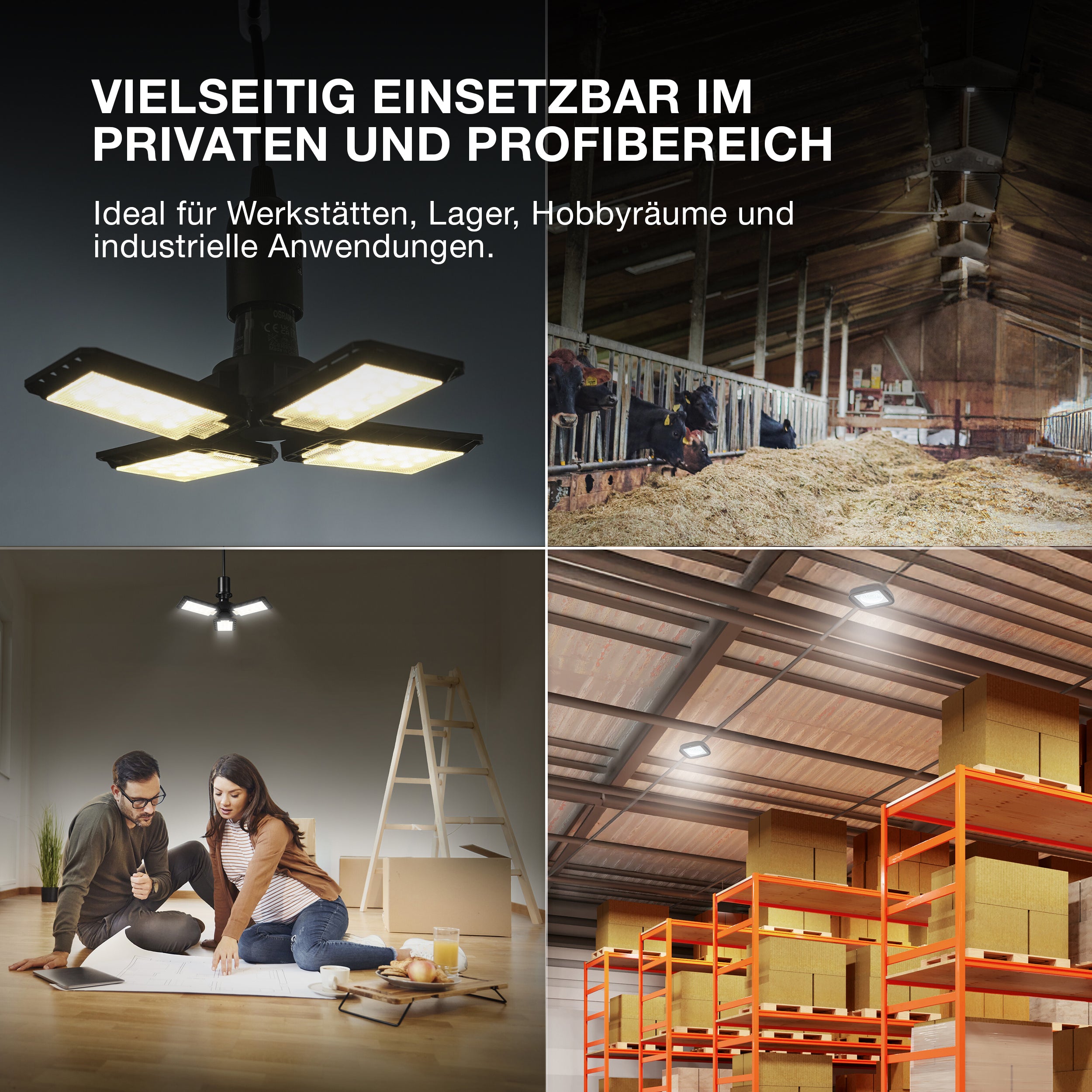 OSRAM Highbay Blade plafondlamp met zijvleugels 40W 840 E27