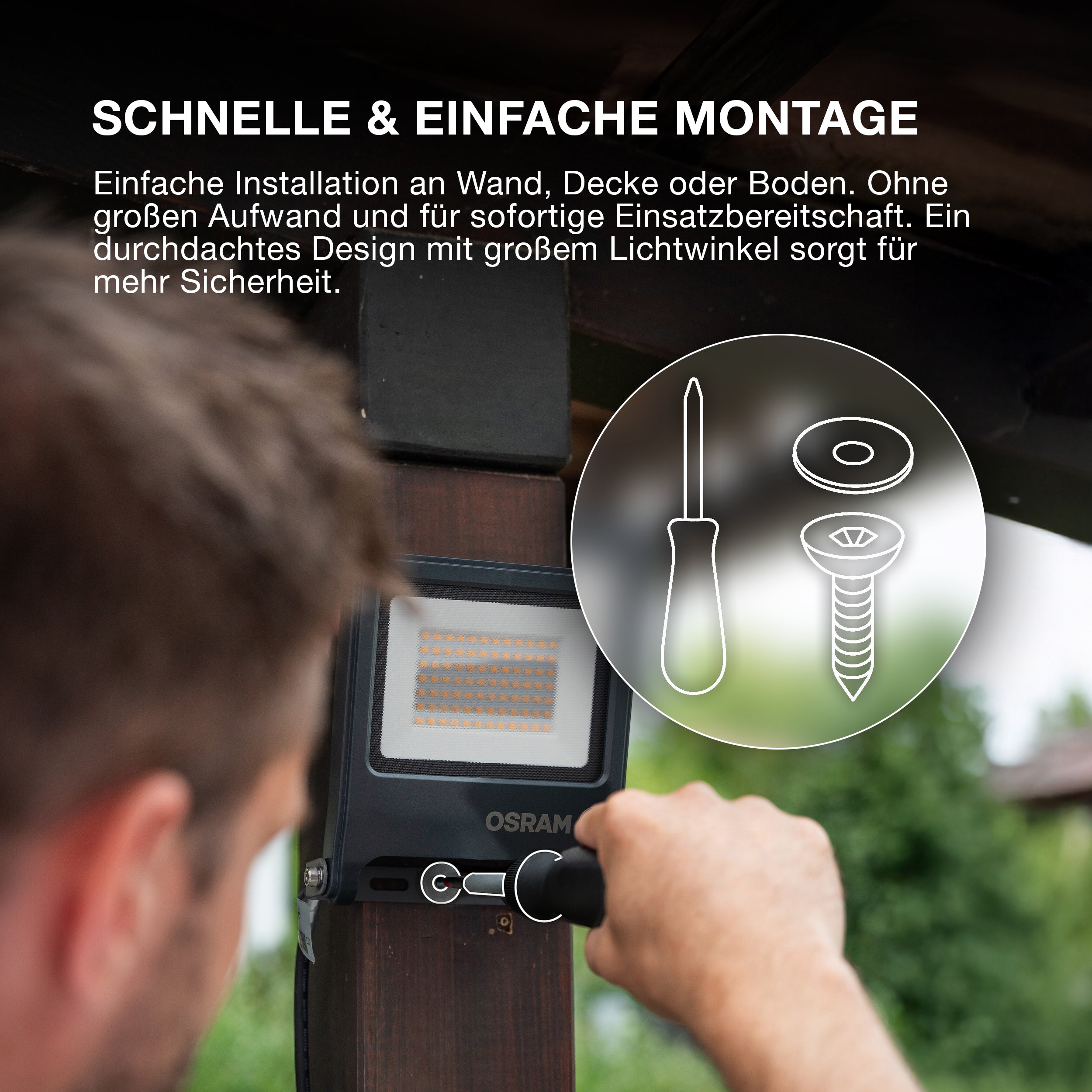 OSRAM ENDURA® LED Fluter, Leuchte für Außenanwendungen, 10W Warmweiß, 125,0 mm x 101,0 mm x 29,0 mm, ENDURA FLOOD