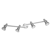 OSRAM LED-spot plafondlamp geborsteld zilver, GU10, 4 x 2,6W, 2700K