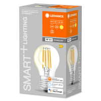 LEDVANCE SMART+ WiFi Filament Mini Bulb Dimmable, LED-lamp, loodvrij glas, helder, 4 W, (ex 40 W), 470 lm, warmwit, 2700 K, wifi, compatibel met smart speakers, dimbaar