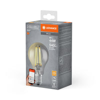 LEDVANCE SMART+ WiFi Filament Classic dimbaar, LED-lamp, loodvrij glas, rookkleurig, 6 W, (ex 44 W), 540 lm, warmwit, 2500 K, wifi, compatibel met smartspeakers, dimbaar