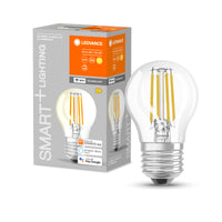 LEDVANCE SMART+ WiFi Filament Mini Bulb Dimmable, LED-lamp, loodvrij glas, helder, 4 W, (ex 40 W), 470 lm, warmwit, 2700 K, wifi, compatibel met smart speakers, dimbaar
