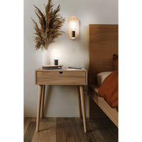 OSRAM DECOR houten wandlamp, zwart/hout, E27