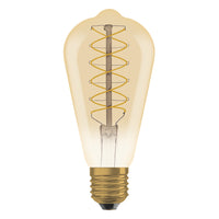 OSRAM VINTAGE 1906® LED Lampe LED CLASSIC SLIM FILAMENT EDISON DIMMABLE 4.8W 822 Gold E27, 420 lm, 2200 K, Comfort warm white, 2er Pack-LEDVANCE Shop