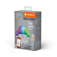 LEDVANCE SMART+ WiFi Classic Multicolour in A-Form, LED-Lampe, Matt, 9,5 W, (ex 75 W), 1055 lm, RGBW, von 2700 bis 6500 K, Wifi, Smartspeaker-Kompatibel, Dimmbar, 3er