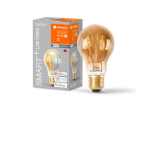 LEDVANCE SMART+ WiFi Filament Classic Tunable White in A-vorm, LED-lamp, loodvrij glas, goud, 6 W, (ex 40 W), 470 lm, lichtkleur instelbaar, wifi, dimbaar