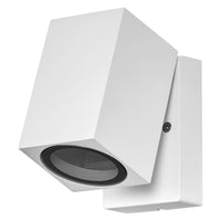 OSRAM ENDURA Classic Cube ADJ WALL buitenwandlamp, wit, GU10-fitting (max. 35 W), kan worden uitgerust met een gewone of slimme lamp, verstelbare lampkop, beschermingsklasse IP44