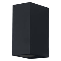 OSRAM ENDURA Classic Square Updown buitenwandlamp, zwart, GU10-fitting (max. 35 W), kan worden uitgerust met een gewone of slimme lamp, variant met downlight of up/downlight, beschermingsklasse IP44