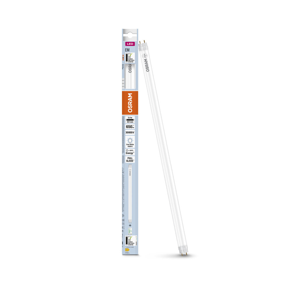 OSRAM LED Röhre TUBE T8 EM 438 mm 5.4W 840, 650 lm, 4000 K, Kaltweiß-LEDVANCE Shop