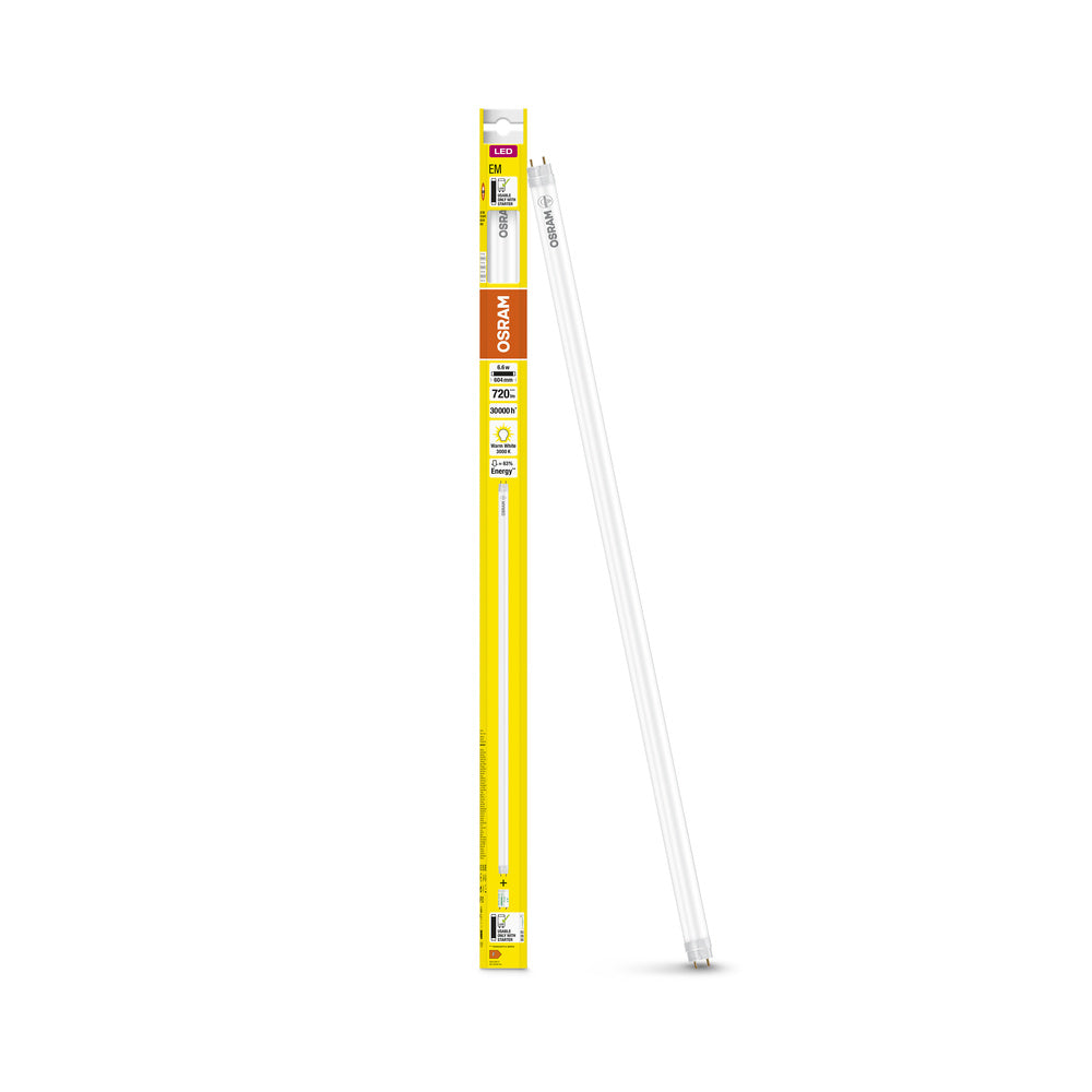 OSRAM LED Röhre TUBE T8 EM PLASTIC 600 mm 6.6W 830, 720 lm, 3000 K, Warmweiß-LEDVANCE Shop