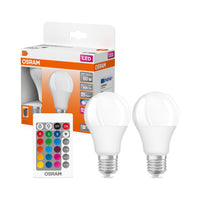 OSRAM LED Lampe LED Retrofit RGBW lamps with remote control 9.4W E27, 806 lm, 2700 K, Warmweiß 2er Pack-LEDVANCE Shop
