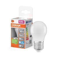 OSRAM LED PCR LAMP WITH CLASSIC P in P-Form, LED-Lampe, Matt, 4,9 W, (ex 40 W), 470 lm, Kaltweiß, 6500 K, 15000 h, CRI 80
