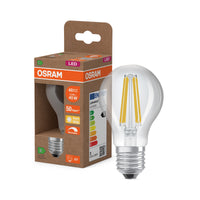 OSRAM LED CLASSIC A ENERGIE-EFFICIËNTIE B DIM in A-vorm, LED-lamp, loodvrij glas, helder, 2,6 W, (ex 40 W), 481 lm, warmwit, 2700 K, dimbaar, 50.000 uur, CRI 80