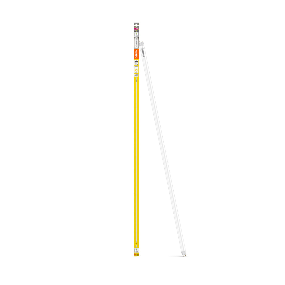 OSRAM LED TUBE T8 EM PLASTIC in buisvorm, aan beide kanten voorzien van een fitting, LED-buis, mat, 15 W, (ex 36 W), 1620 lm, warmwit, 3000 K, 30.000 uur, CRI 80