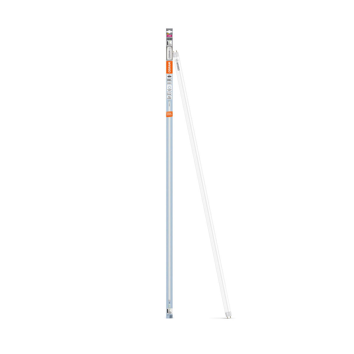 OSRAM LED TUBE T8 EM ULTRA OUTPUT in buisvorm, aan beide kanten voorzien van een fitting, LED-buis, loodvrij glas, mat, 2 W, (ex 36 W), 2400 lm, koudwit, 4000 K, 30.000 uur, CRI 80