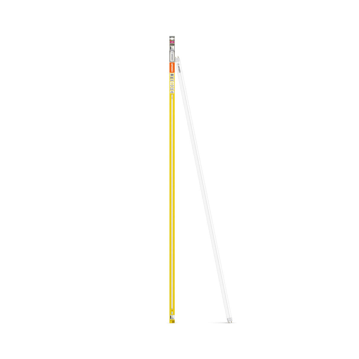 OSRAM LED TUBE T8 EM in buisvorm, aan beide kanten voorzien van een fitting, LED-buis, loodvrij glas, mat, 18,3 W, (ex 58 W), 2000 lm, warmwit, 3000 K, 30.000 uur, CRI 80