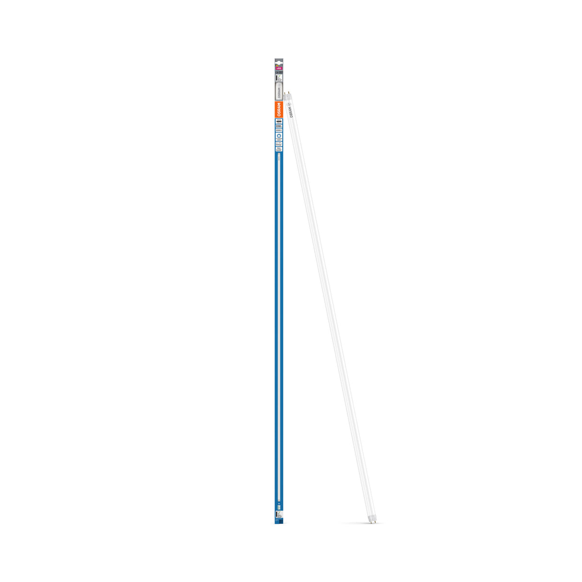 OSRAM LED TUBE T8 EM in buisvorm, aan beide kanten voorzien van een fitting, LED-buis, loodvrij glas, mat, 18,3 W, (ex 58 W), 2200 lm, koudwit, 6500 K, 30.000 uur, CRI 80