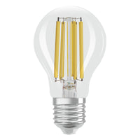 OSRAM LED-lamp, energie-efficiëntieklasse A, gloeidraad, Classic A, 7,2W, 840 transparant, E27 fitting.