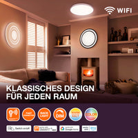 OSRAM Matter SMART+ ORBIS DISC LED-plafondlamp voor de badkamer, 30 cm, instelbaar wit, 18W / 3000-6500K