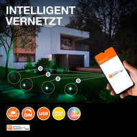 OSRAM SMART+ Tuin Bluetooth Solar RGB Spot Tuinprikker, zwart