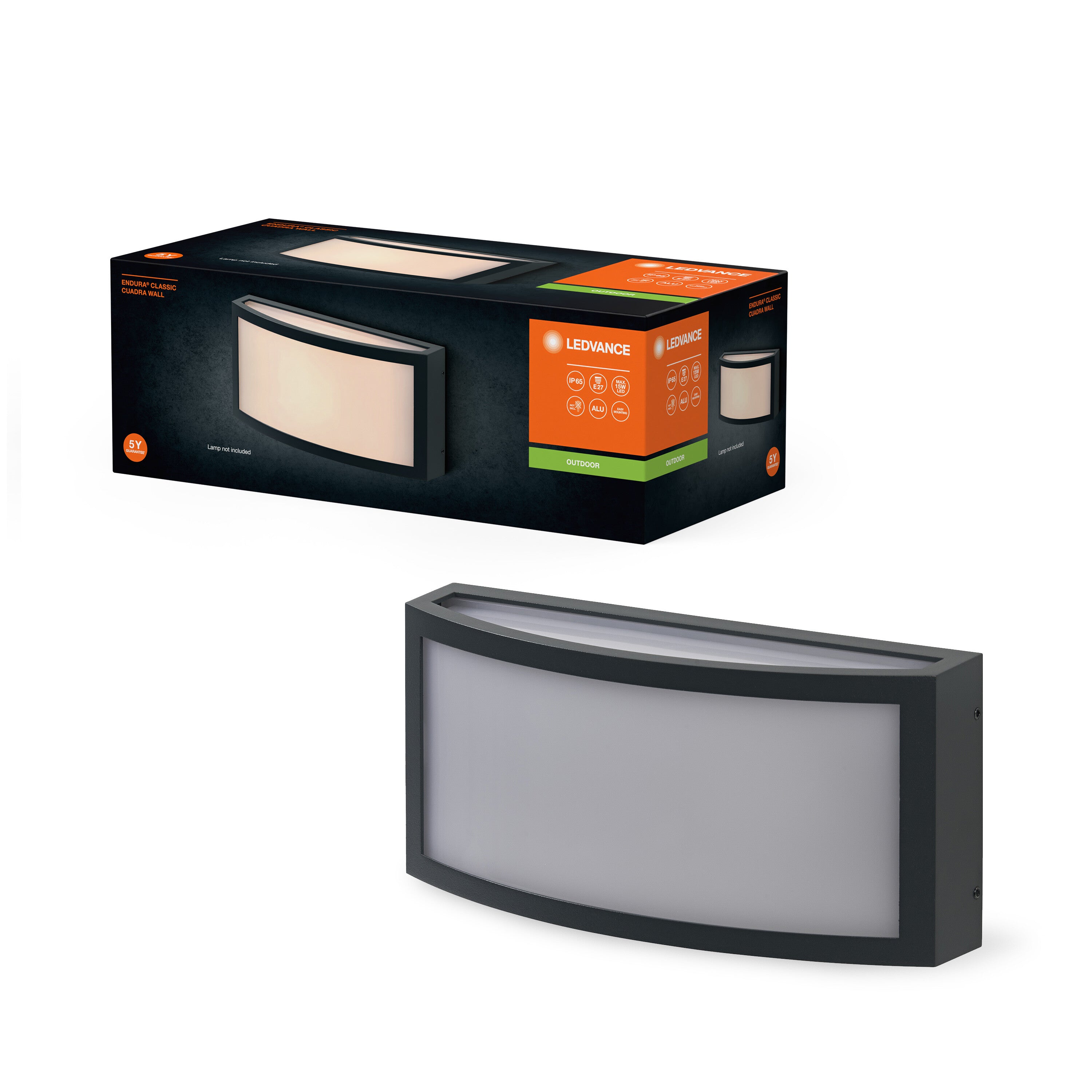 LEDVANCE ENDURA CLASSIC CUADRA Außenwandleuchte, dunkelgrau-Außenwandleuchten-LEDVANCE Shop