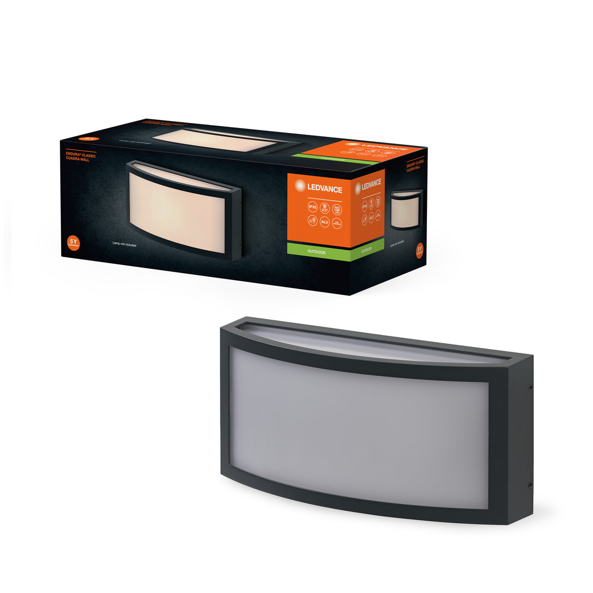 LEDVANCE ENDURA CLASSIC CUADRA Außenwandleuchte, dunkelgrau-Außenwandleuchten-LEDVANCE Shop