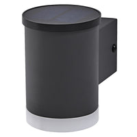 OSRAM ENDURA STYLE SOLAR OXFORD buitenlamp, 0,5 W, 50 lm, wandlamp, donkergrijs, indirecte verlichting, oplaadbare accu, beschermingsklasse IP44, 3.000 K kleurtemperatuur, warmwitte lichtkleur