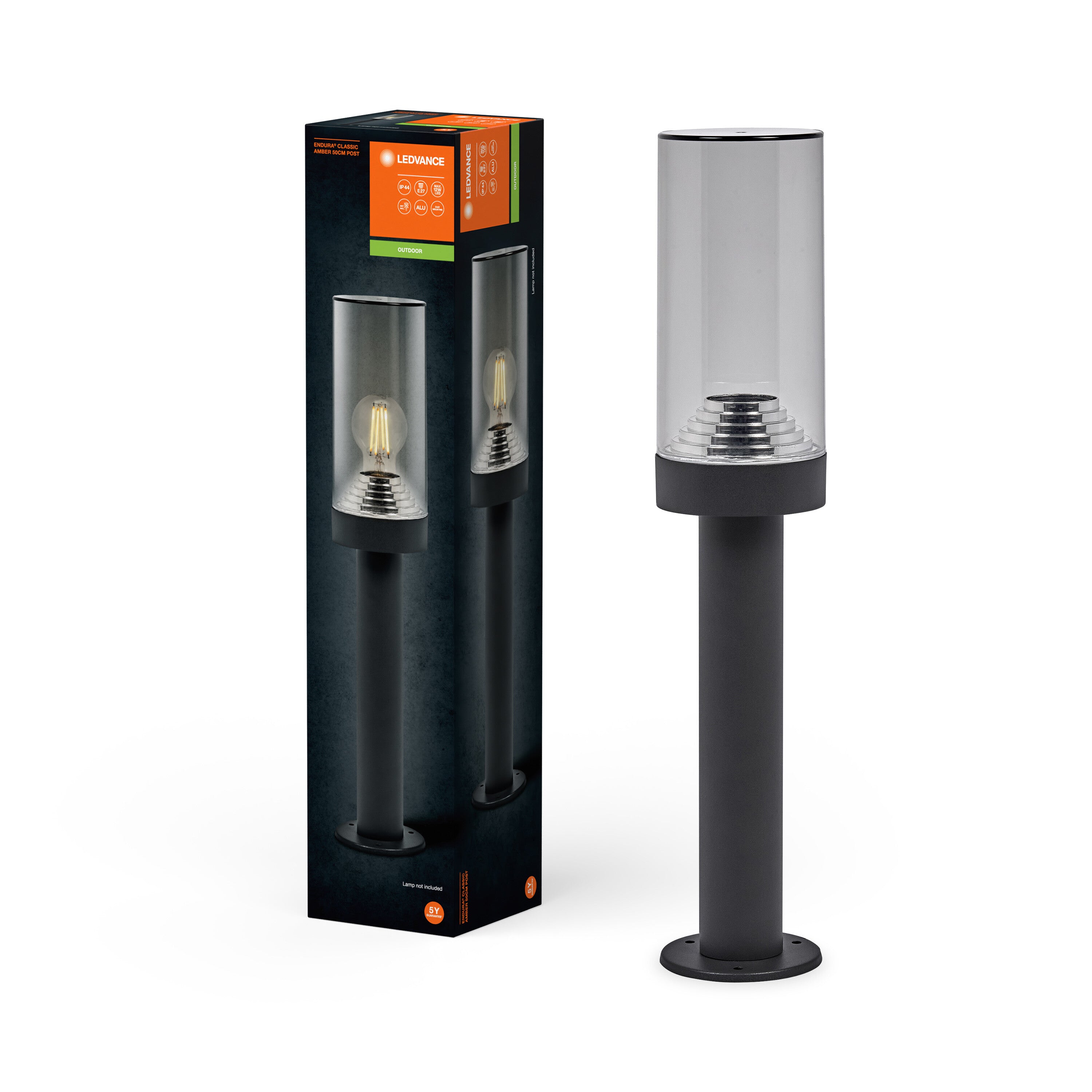 LEDVANCE ENDURA CLASSIC AMBER Pollerleuchte, dunkelgrau-Wege- & Pollerleuchten-LEDVANCE Shop