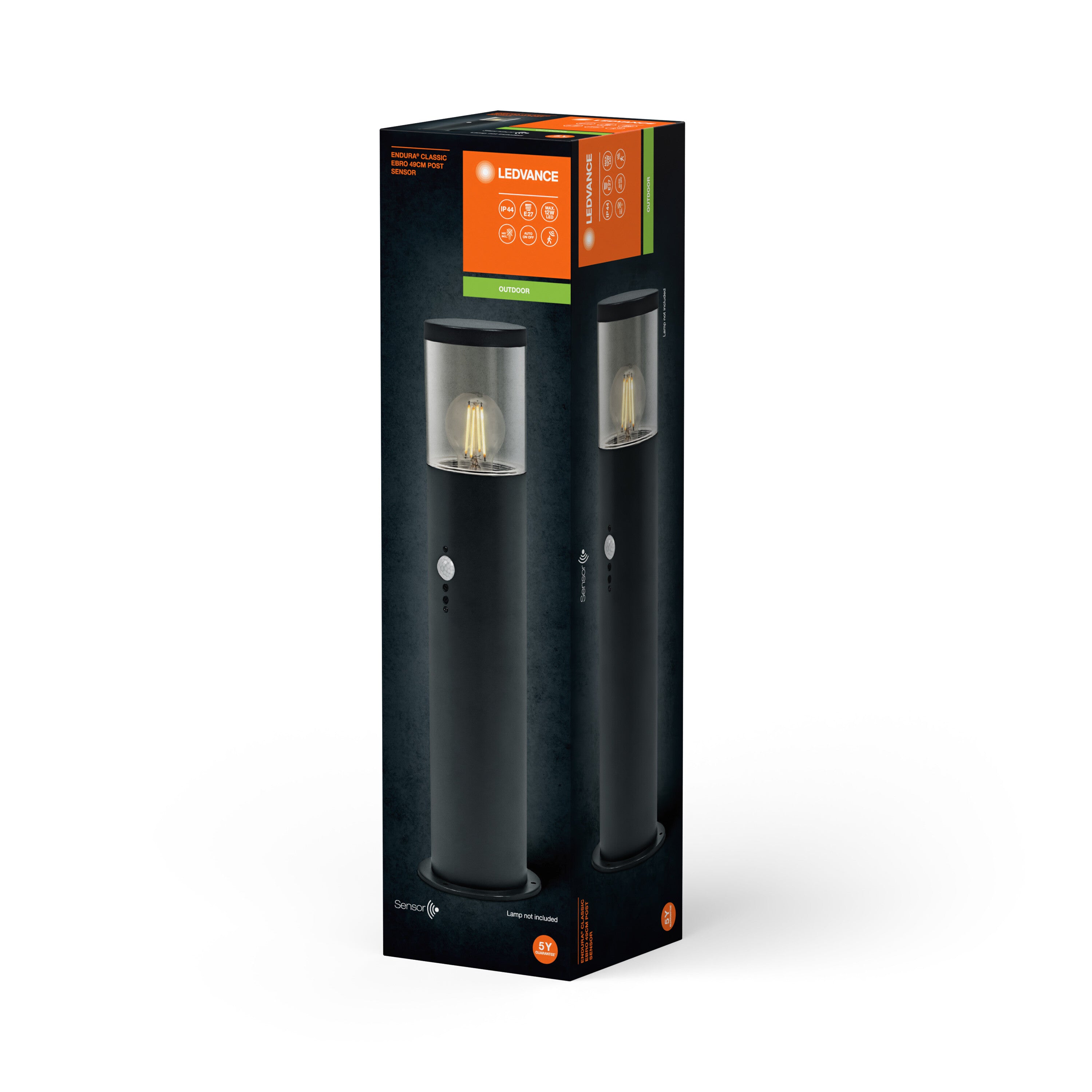 LEDVANCE ENDURA CLASSIC EBRO Sensor Pollerleuchte, dunkelgrau-Wege- & Pollerleuchten-LEDVANCE Shop