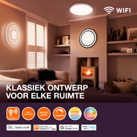 OSRAM Matter SMART+ ORBIS WAVE LED Bad Deckenleuchte 30x30cm Tunable Weiß 26W / 3000-6500K