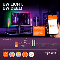 OSRAM Wifi SMART+ NEON FLEX MAGIC RGB LED-Lichtstreifen, 5m, 24W, mit Fernbedienung