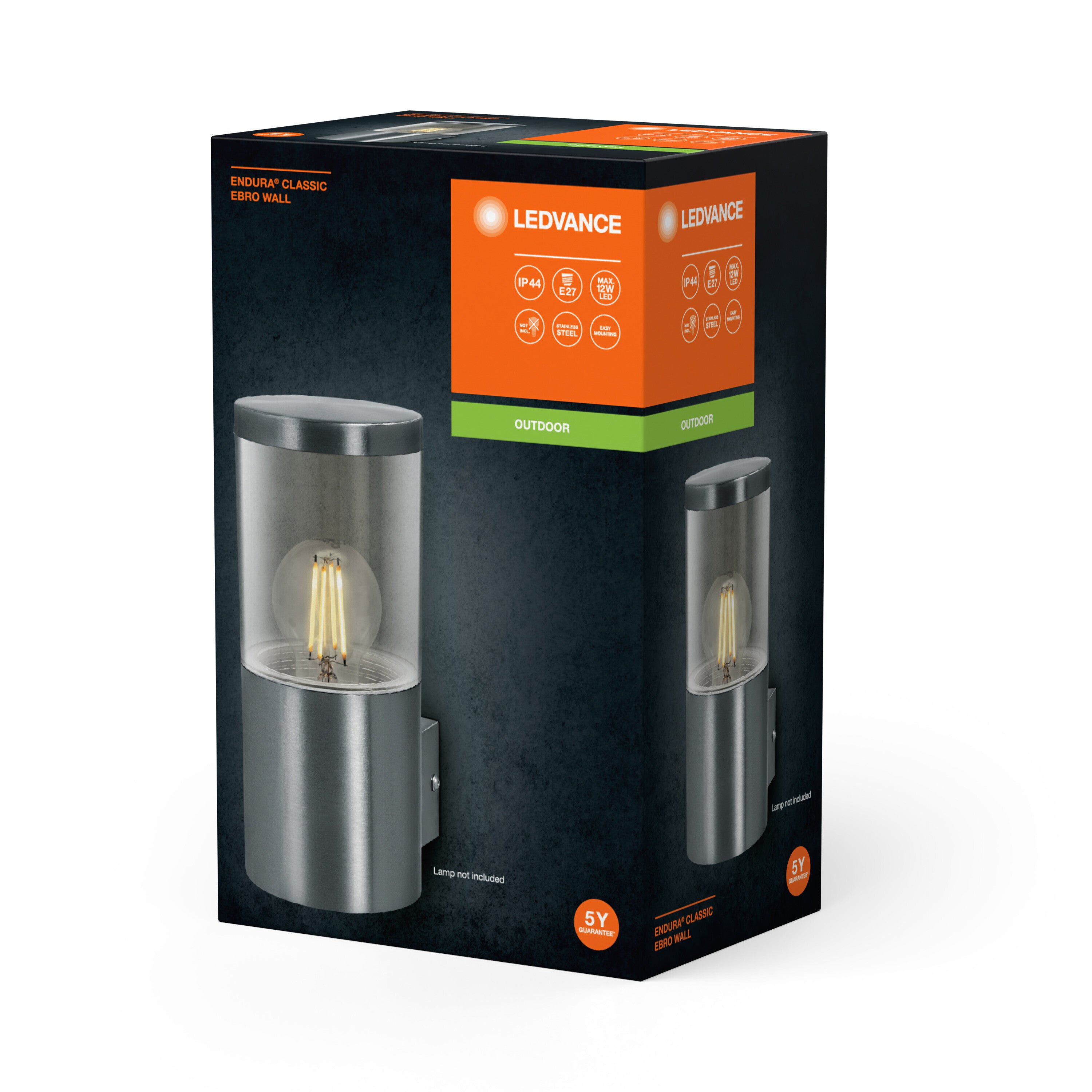 LEDVANCE ENDURA CLASSIC EBRO WALL Außenwandleuchte, Edelstahl-Außenwandleuchten-LEDVANCE Shop