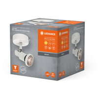 LEDVANCE LED-spot GU10 1 x 3,4 W, 230 lm, wit, 2.700 K kleurtemperatuur, warmwitte lichtkleur, tijdloos ontwerp, vervangbare LED-lamp, ideaal voor binnen, CRI 90, verstelbare koppen
