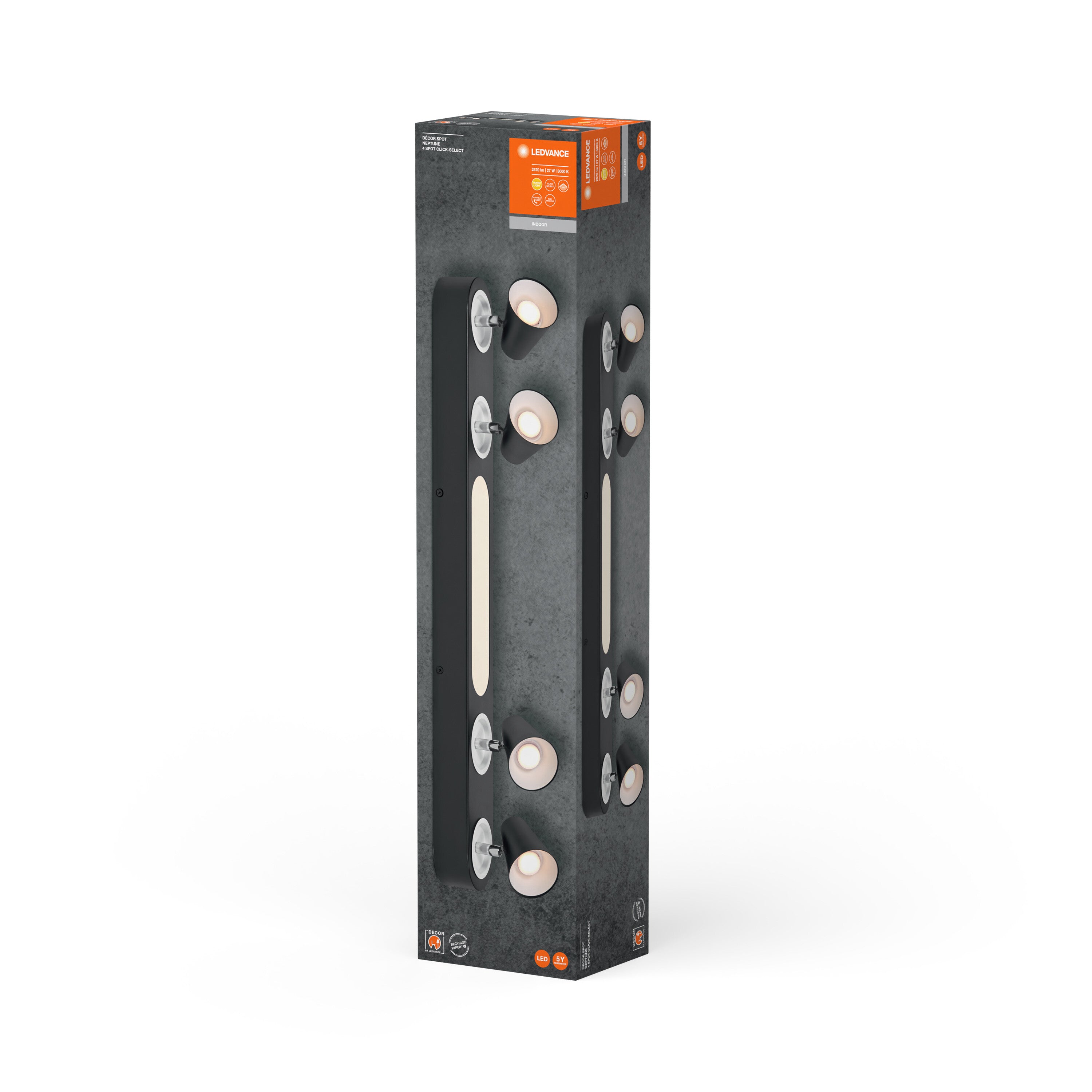 LEDVANCE DECOR SPOT NEPTUNE Deckenleuchte, 27W, 1.280lm, schwarz-Deckenleuchten-LEDVANCE Shop