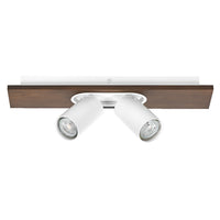 OSRAM DECOR SPOT MERCURY plafondlamp, 2 x 3,4W, houtlook, wit