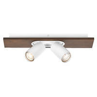 OSRAM DECOR SPOT MERCURY plafondlamp, 2 x 3,4W, houtlook, wit